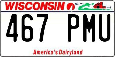 WI license plate 467PMU