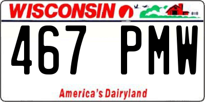WI license plate 467PMW