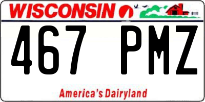 WI license plate 467PMZ