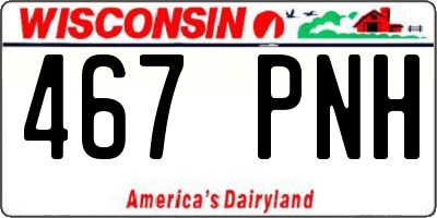WI license plate 467PNH