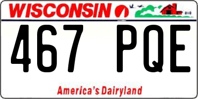 WI license plate 467PQE