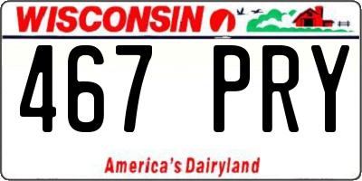 WI license plate 467PRY