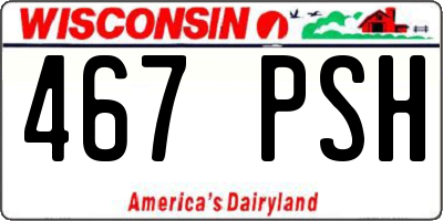 WI license plate 467PSH
