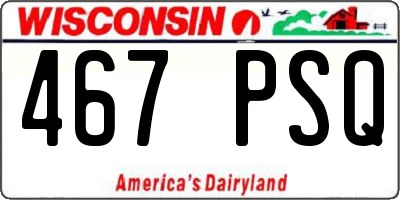 WI license plate 467PSQ