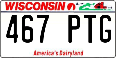 WI license plate 467PTG
