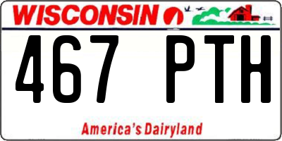 WI license plate 467PTH