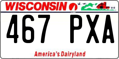 WI license plate 467PXA