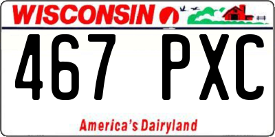 WI license plate 467PXC