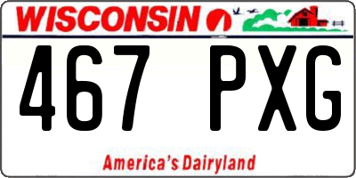 WI license plate 467PXG