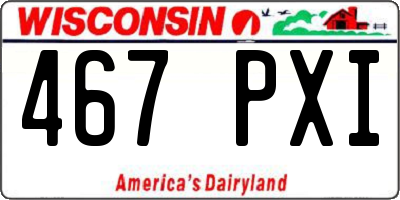 WI license plate 467PXI