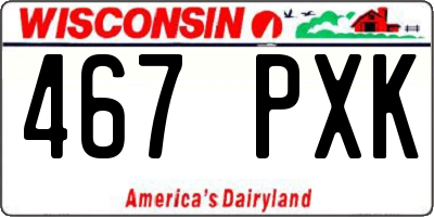WI license plate 467PXK
