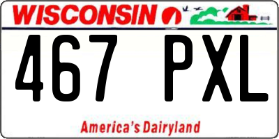 WI license plate 467PXL