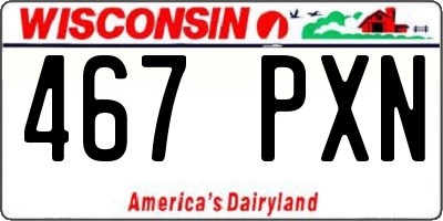 WI license plate 467PXN
