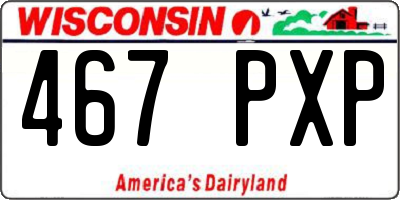 WI license plate 467PXP