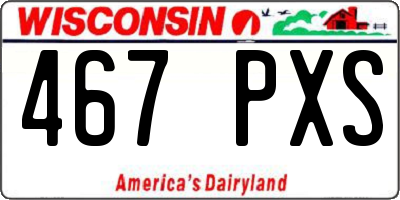 WI license plate 467PXS