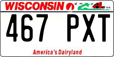 WI license plate 467PXT