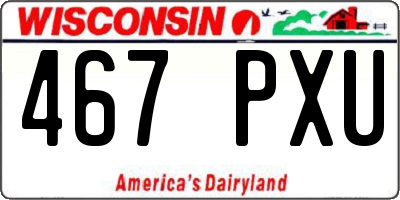 WI license plate 467PXU