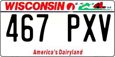 WI license plate 467PXV