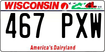 WI license plate 467PXW