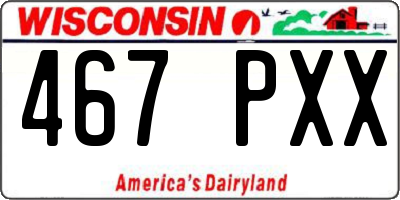 WI license plate 467PXX