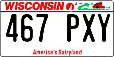 WI license plate 467PXY