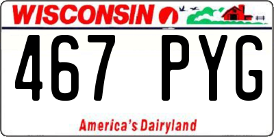 WI license plate 467PYG