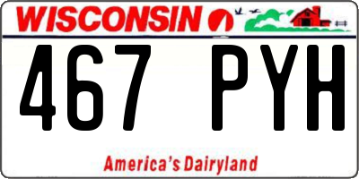 WI license plate 467PYH