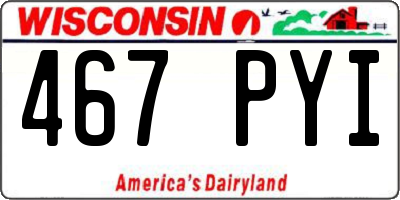 WI license plate 467PYI