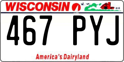 WI license plate 467PYJ