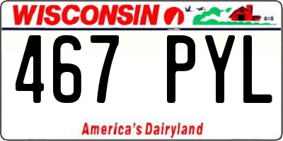 WI license plate 467PYL