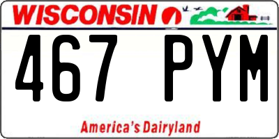 WI license plate 467PYM