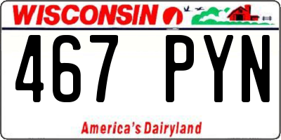 WI license plate 467PYN