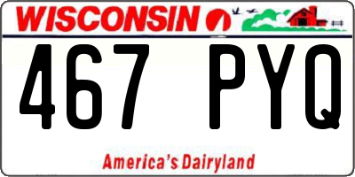 WI license plate 467PYQ
