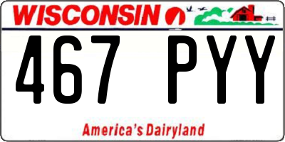 WI license plate 467PYY