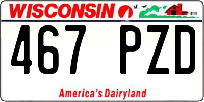 WI license plate 467PZD