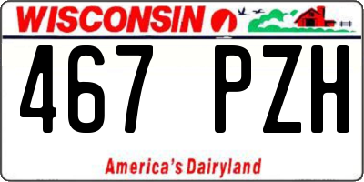 WI license plate 467PZH