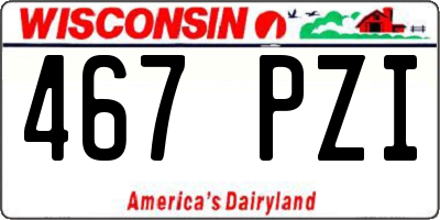 WI license plate 467PZI