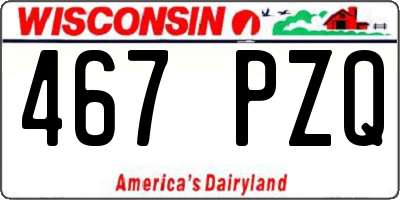 WI license plate 467PZQ