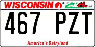 WI license plate 467PZT