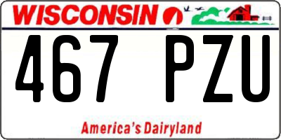 WI license plate 467PZU