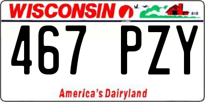 WI license plate 467PZY
