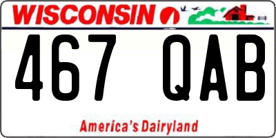 WI license plate 467QAB