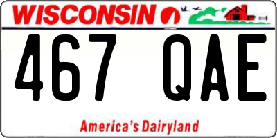 WI license plate 467QAE