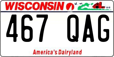 WI license plate 467QAG
