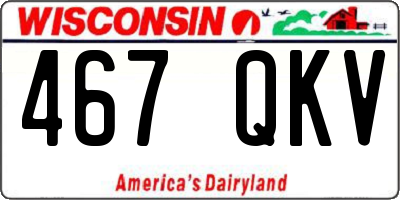 WI license plate 467QKV
