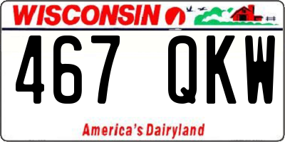 WI license plate 467QKW