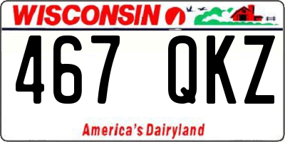 WI license plate 467QKZ
