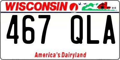 WI license plate 467QLA
