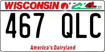 WI license plate 467QLC