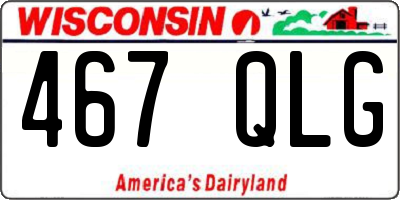 WI license plate 467QLG